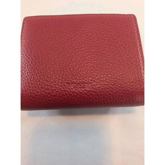 Coach Georgie Small Wallet Color Blocked Powder Blue Burgundy Chalk Black Pebble - Picture 4 of 8